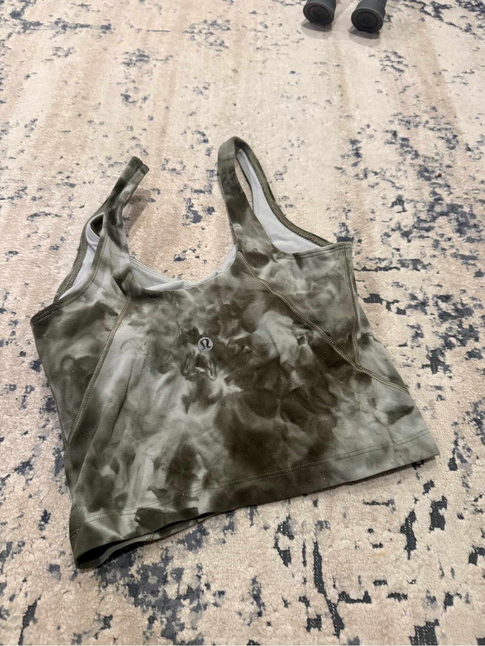 lululemon athletica Olive Tie-Dye Workout Crop Tank